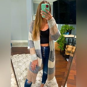 Vici striped cardigan